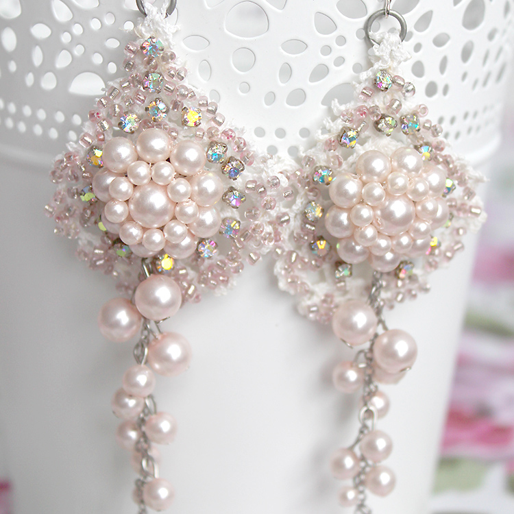 Snowflake Jasper pearls and hematite  necklace